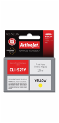 Activejet Inkoust ACC-521YN (náhradní inkoust Canon CLI-521Y; Supreme; 10 ml; žlutý)