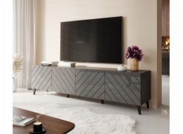RTV skříň ABETO 200x42x52 grafit/lesk
