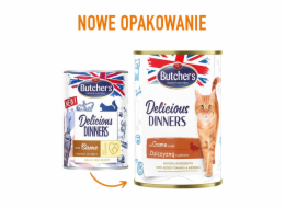 BUTCHER S Delicious Dinners Kousky se zvěřinou v želé - mokré krmivo pro kočky - 400 g