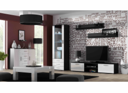 Cama vitrína SOHO S1 černo/bílý lesk