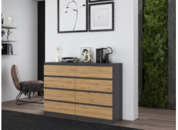 Topeshop M8 140 ANT/ART KPL komoda