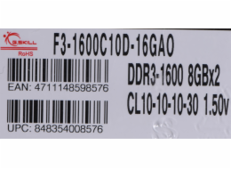  DDR3 16GB (2x8GB) Ares 1600MHz CL10