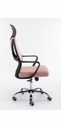 Topeshop KŘESLO NIGEL RŮŽOVÁ kancelářská a čtecí židle Leštěný sedák Sedací křeslo