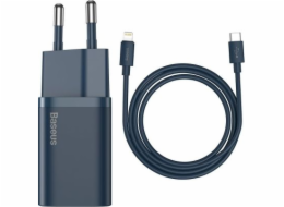Baseus Super Si Napájecí nabíječka s kabelem USB-C na Lightning 20W modrá