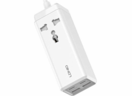Napájecí lišta s 1 zásuvkou AC, 2x USB, 2x USB-C LDNIO SC1418, EU/US, 2500 W (bílá)
