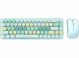 Sada bezdrátové klávesnice a myši MOFII Bean 2.4G (zelená)