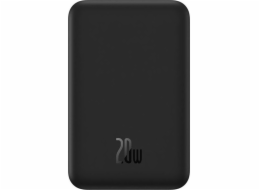 Baseus Magnetic Mini Powerbank Bezdrátové nabíjení 20000 mAh 20 W Černá