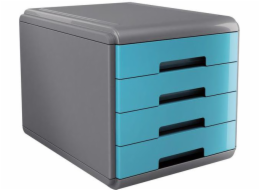 Arda Organizer MyDesk šedý a tyrkysový, 4 zásuvky šedomodrý (18P4PTU)