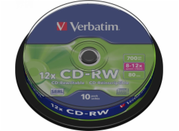 Verbatim CD-RW 700 MB 12x 10 kusů (43480)
