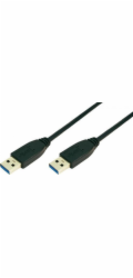 LogiLink USB-A - USB-A kabel USB 1 m černý (CU0038)