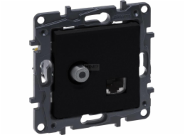 Legrand Telekomunikační zásuvka Legrand Niloe Step 863577 TV + RJ45 kat. 6 UTP dvojitá černá