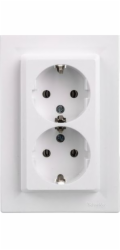 Schneider Electric Asfora instalační zásuvka, dvojitá schuko, bílá (EPH9901121)