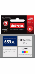 Activejet AH-653CRX Inkoust pro tiskárny HP; Náhrada za HP 653XL 3YM74AE; Premium; 320 stran; barevný