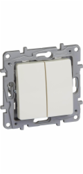 Legrand Double button Niloe 6A cream (764608)