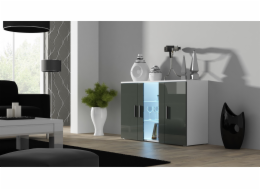 Příborník Cama 120 cm SOHO S7 bílá/šedá lesk