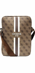 Guess PU 4G Printed Stripes Tablet Bag 10" Brown Guess Tablet bag je perfektní taška nejen pro Váš tablet úhlopříčkou displeje až 10", ale také pro věci, které běžně nosíte u sebe.