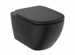 Ideal Standard Tesi - Závěsné WC se sedátkem SoftClose, RimLS+, černá T5361V3