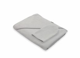Dětská froté osuška s kapucí New Baby BASIC 100x100 šedá