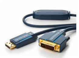 ClickTronic HQ OFC kabel DisplayPort - DVI, zlacené kon., M/M, 5m