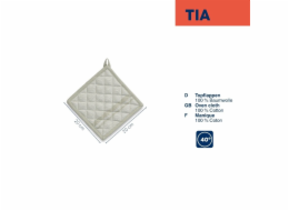 Podložka pod hrnec Tia 100% bavlna kouřově zelená 20,0x20,0cm KL-12744
