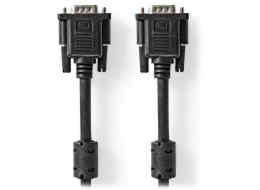 NEDIS kabel VGA (D-SUB)/ zástrčka VGA - zástrčka VGA/ černý/ bulk/ 2m