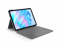 Logitech Combo Touch - Klávesnice a pouzdro - s trackpad - podsvícení - Apple Smart connector - QWERTY - US mezinárodní - oxfordská šedá - pro Apple 11-inch iPad Air M2 Wi-Fi, M2 Wi-Fi + Cellular, M3 