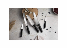 Sada nožů s magnetickým držákem z akátového dřeva 6 ks Matte Black Collection BH-2943