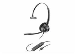 Poly EncorePro 310 - EncorePro 300 series - náhlavní souprava - náhlavní - kabelové - USB-C - černá - Works With Chromebook Certified