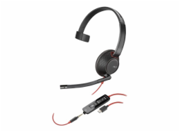 Poly Blackwire C5210 - Blackwire 5200 series - náhlavní souprava - náhlavní - kabelové - USB-C, 3.5 mm jack - černá - certifikováno pro Microsoft Teams, Certified for Skype for Business, Cisco Jabber 