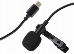 Klopový jack mikrofon s klipem 1,5m USB-C Puluz PU425