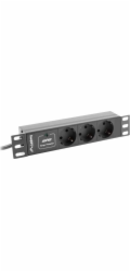 LANBERG POWER STRIP 10  RACK (1U  16A  3X SHUKO)