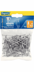 Standardní hliníkové nýty Rapid průměr 4 x 12 mm 100 ks