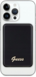 Guess Powerbank inductive 5W Powerbanka Guess MagSafe Induction 5W 3000mAh Metal Script Logo Black