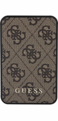 Guess Powerbank 15W GUPB5LP4GEGW Guess Powerbank 15W 5000mAh 4G kožené kovové logo – hnědé