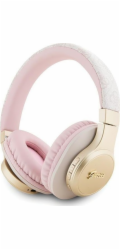 Guess PU Leather 4G Script Logo Bluetooth Stereo Headphone, růžová Poznejte novou dimenzi poslechu s bezdrátovými sluchátky na uši Guess PU 4G Metal Logo!