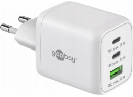 goobay USB-C PD víceportová rychlá nabíječka Nano 65 wattů