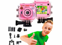 Extralink Kids Camera H18 Pink | Fotoaparát | Displej 1080P 30fps IP68 2.0