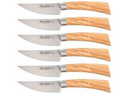 Laguiole Jean Dubost Steak Knife Set 6 pcs., olive