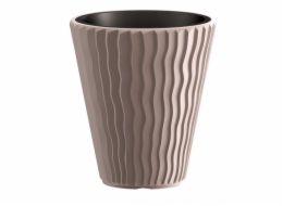 Hrnec Prosperplast Sandy DBSP400, H 39 cm, hnědý