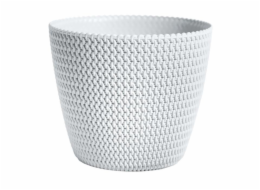 Hrnec Prosperplast Splofy DSP190, V 18,7 cm, bílý