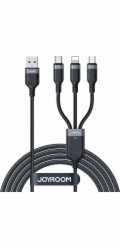 Kabel USB Multi-Use Joyroom S-1T3018A18 3w1 / 3,5A / 1,2 m (černý)