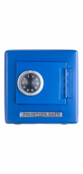 Goki kovový trezor s kombinačním zámkem, modrý (14020)