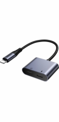 Audio adaptér 2 v 1 Joyroom SY-L02 Lightning na dvojitý Lightning (černý)