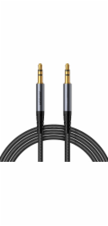 Joyroom SY-A08 AUX kabel 3,5mm mini jack na 3,5mm mini jack, opletený, 1,2 m (černý)