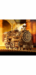 RoboTime 3D dřevěná mechanická skládačka Parní lokomotiva