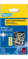 Hliníkové nýty Rapid 4,8 x 10 mm, 350 ks