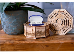 EscapeWelt 3D dřevěná skládačka hlavolamu Secret Maze Box