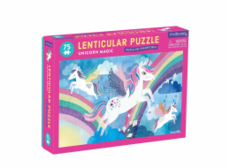 Mudpuppy Puzzle Lentikulární Kouzlo jednorožců 75 dílků