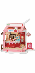 RoboTime 3D dřevěná skládačka Miniatura domečku Mléčný bar Strawberry