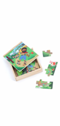 Vilac Dřevěné puzzle O Palečkovi 4 v 1
